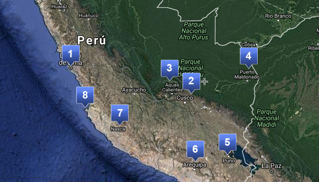 Map of Perú
