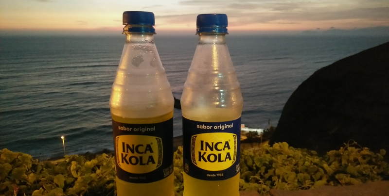 Drinking Inca Kola in Perú
