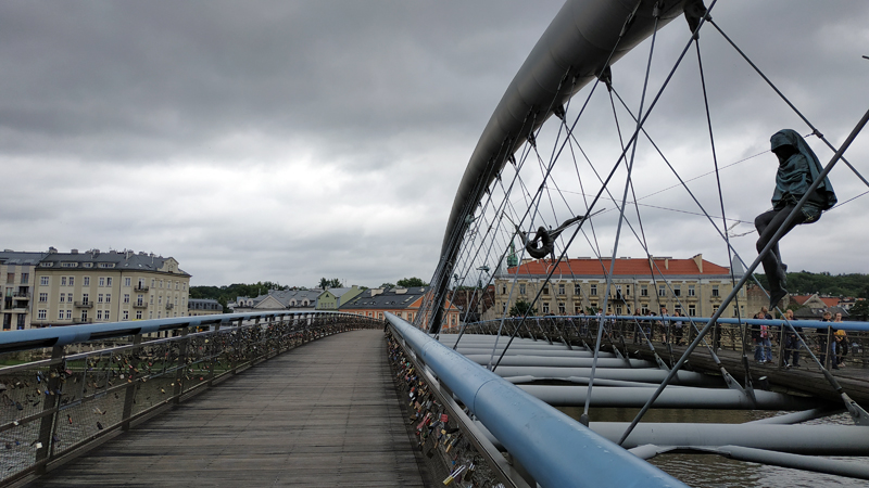 Puente Kładka Ojca Bernatka, tras finalizar el recorrido por Kazimierz